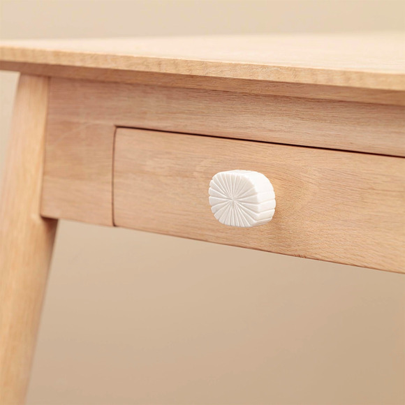 NEW Set of 2 Marble Aadhavi Oval Carved Drawer Pulls Knobs - Picture 7 of 7